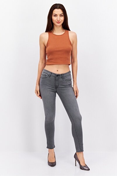 Levi's Women Skinny Fit Solid Stretchable Denim, Grey