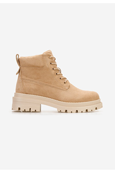 B T Shoes Khaki šněrovací kotníkové boty Sedria