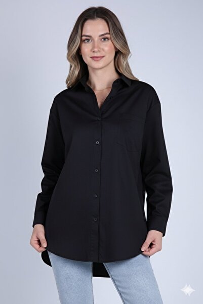 VeniLife Poplin Kadın Gömlek - Uzun Kollu Basic Model