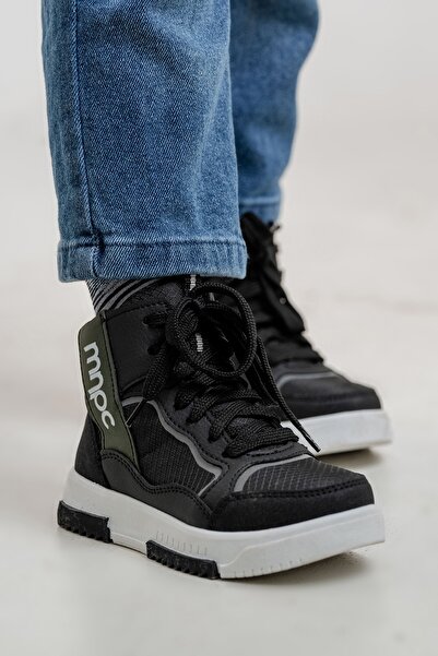 mnpc Erkek Çocuk Siyah Suya Dayanıklı Anatomik Sneaker Günlük Bot