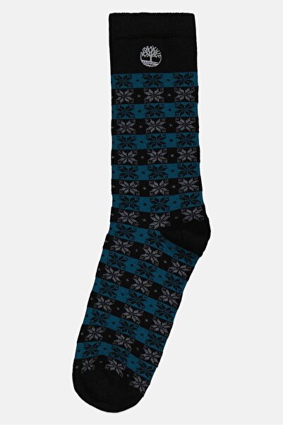 Timberland Men 1 Pair Allover Print Boot Socks, Multicolor