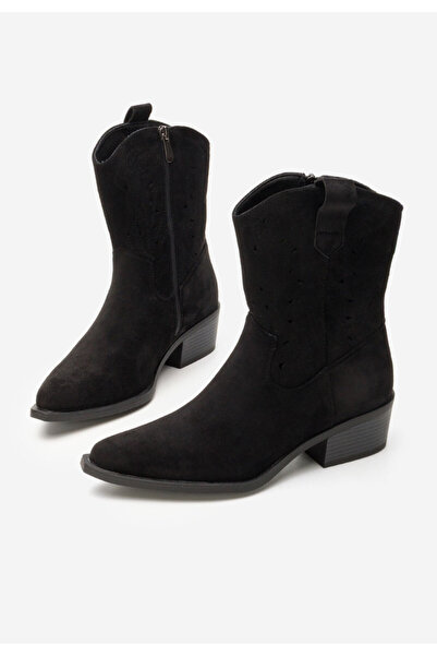 B T Shoes Γυναικεία Μποτάκια Cowboy Sharonna Μαύρα