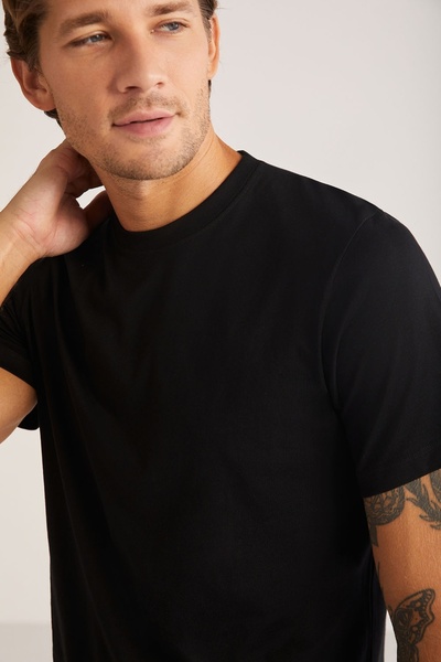 Kom Eduardo Men's Crew Neck Short Sleeve 100% Cotton 2-Piece Tshirt Set