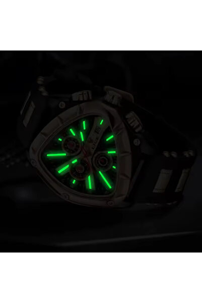 Store Polat Alemdar Saati Triangle Model Function Silicone Cord Waterproof Male Watch