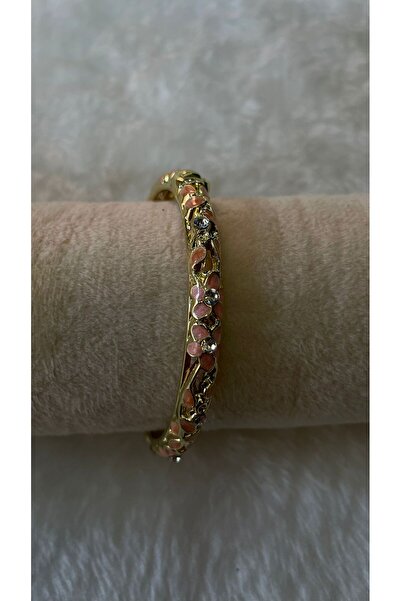 BLACK Taşlı Mineli Çelik Kelepçe Bileklik