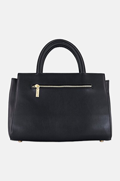 Anne Klein Women Brand Logo Satchel Bag, Black