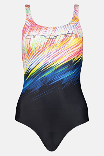 ARENA بدلة سباحة نسائية من قطعة واحدة بطبعة كاملة، متعددة الألوان