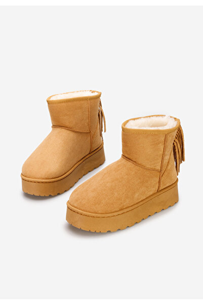 B T Shoes Camelové dámské válenky Theresia