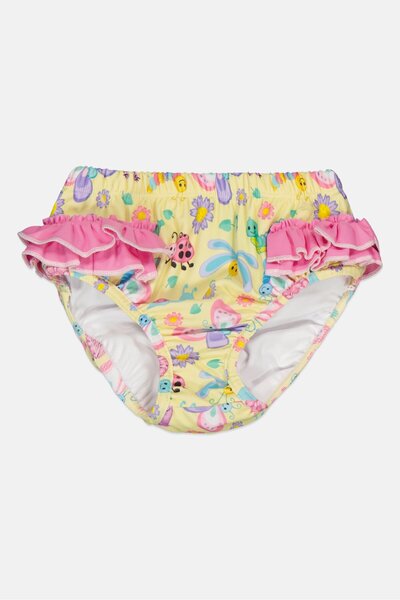 Coega Sunwear Toddlers Girl Allover Pattern Swimwear Brief, Multicolor