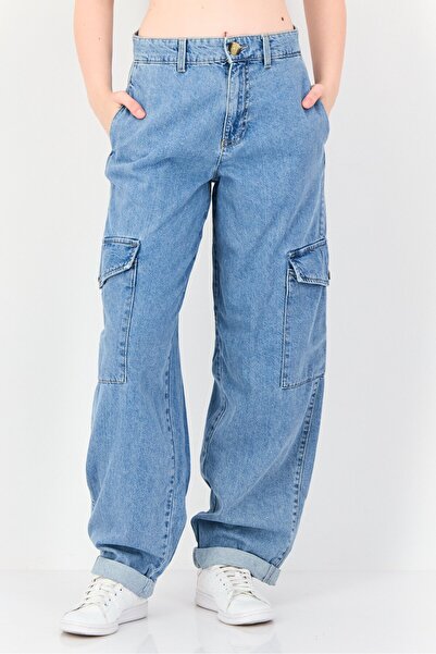 Don't Call Me Jennyfer بنطلون جينز كارجو غير قابل للتمدد بقصّة عادية للنساء، ...