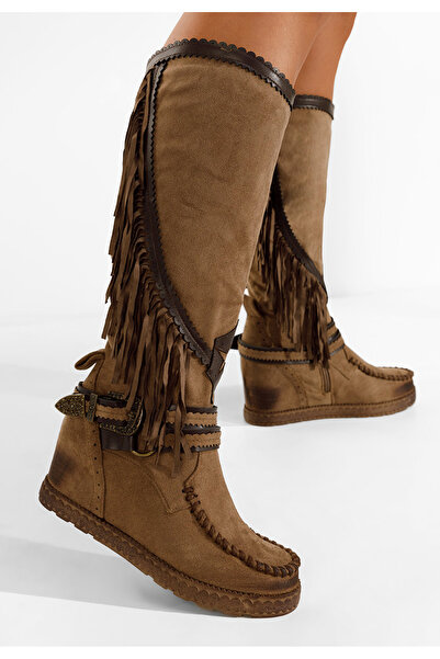 B T Shoes Γυναικείες mocc μποτες Χακι Aguera