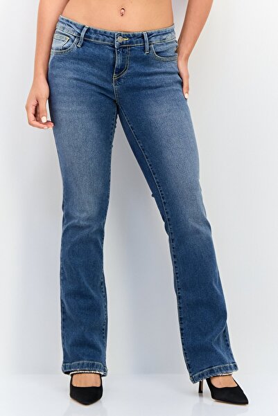Don't Call Me Jennyfer Women Bootcut Fit Washed Stretchable Jeans, Blue