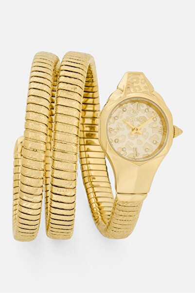Just Cavalli Women JC1L271M0025 Stainless Steel Signature Snake Analog Watch 22 mm, Gold