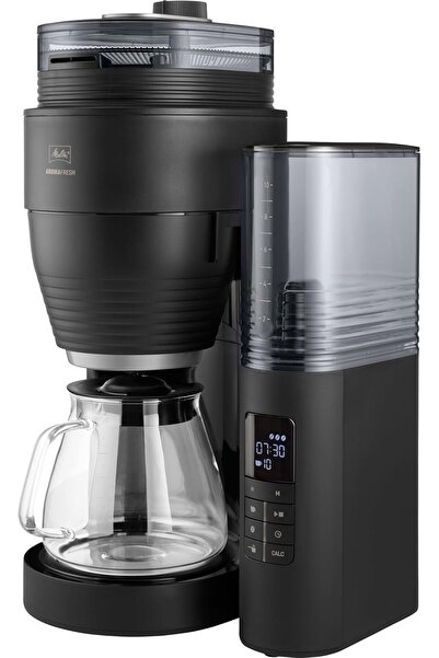 melitta Aromafresh X, New Filter Coffee Machine with Integrated Grinder & Glass Jug, Grind & Brew, 1