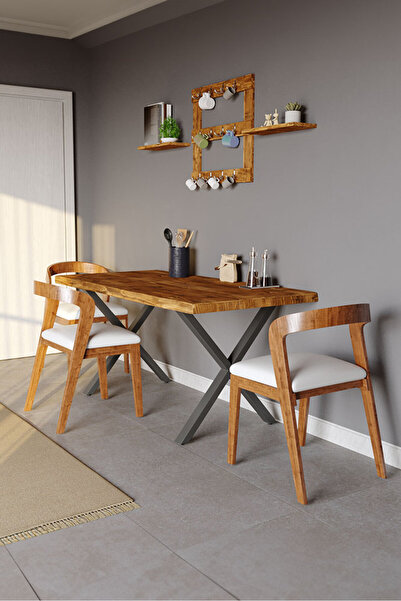 KIYMIK HOME Gerçek Ağaç Köknar Yemek & Toplantı Masası 160x80cm (SADECE MASA)