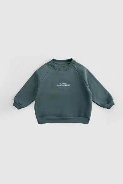 Little Gusto Organic Cotton Green Baby Set with Fluffy Inside