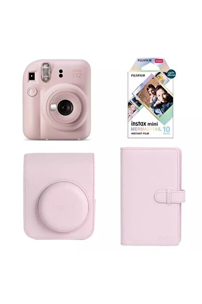 Fujifilm INSTAX Mini 12 Instant Film Camera, Gift box, Blossom Pink
