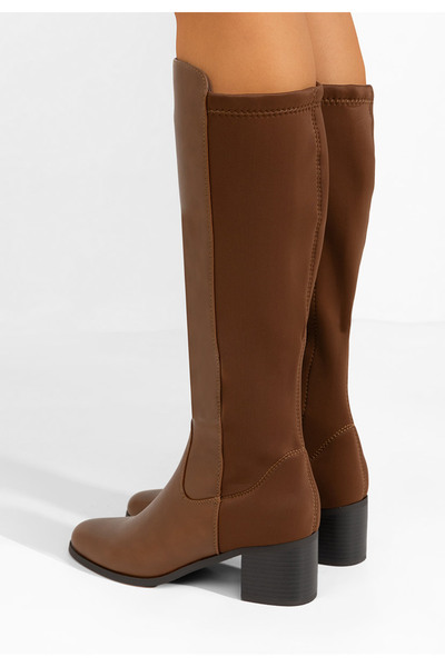 B T Shoes Μπότες με χοντρό τακούνι Casia V2 ταμπά