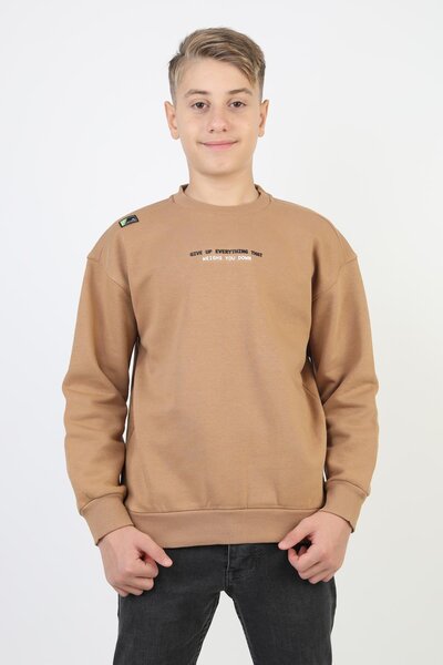 NEWKİDS Hanorac supradimensionat din bumbac unisex pentru vârste 9-13 ani - F...