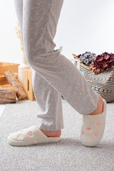 Slipcat Women's Plush Heart House Slippers Plush House Slippers Guest Slippers Bundle Slippers