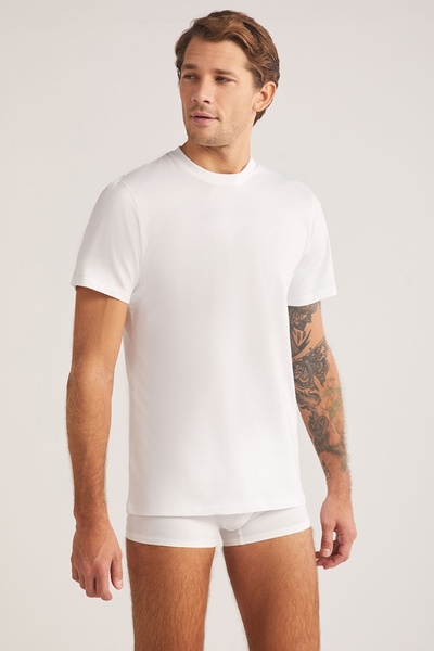 Kom Eduardo Men's Crew Neck Short Sleeve 100% Cotton 2-Piece Tshirt Set