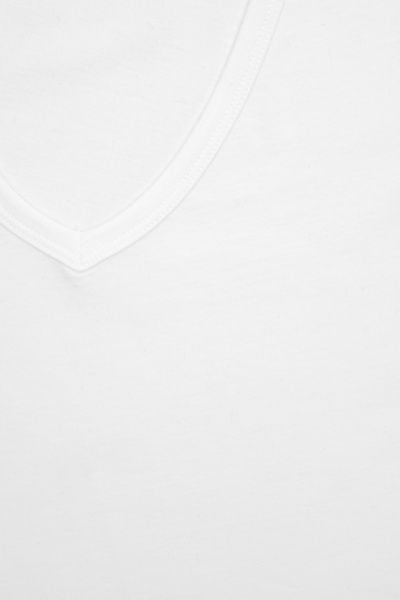 Kom Barry Men's V-Neck Zero Sleeve 100% Cotton 2-Piece Undershirt Set