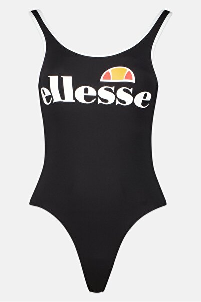 Ellesse Women Brand Logo Padded One Piece Swimwear, Black