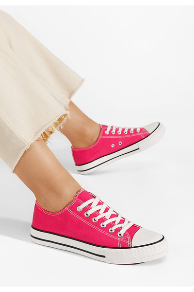 B T Shoes Fuchsiové dámské plátěné tenisky Vanessa