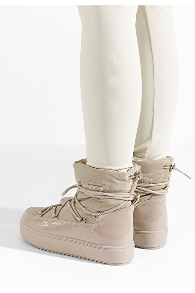 B T Shoes Γυναικείες Μπότες Χιονιού Andaraia χακι