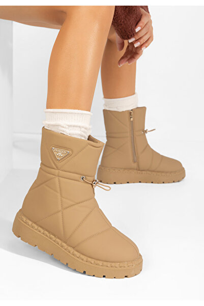 B T Shoes Γυναικείες Μπότες Χιονιού Debrah χακι