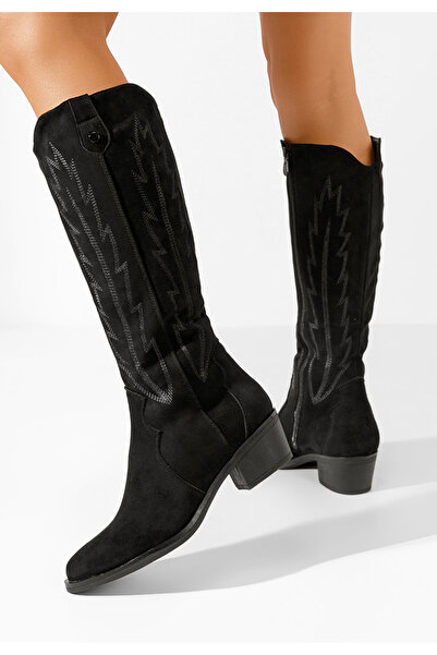 B T Shoes Cizme western dama Wisteria negre