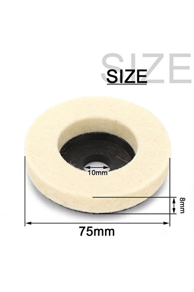 Choice 75x10mm 1pc NunDunco 3/4/4.5/5Inch Wool Polishing Wheel Wool Felt Pad ...
