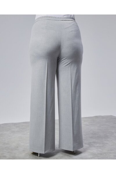 Asil Acar Home Poly Viscose Full Lycra Elastic Waist Oversize Trousers