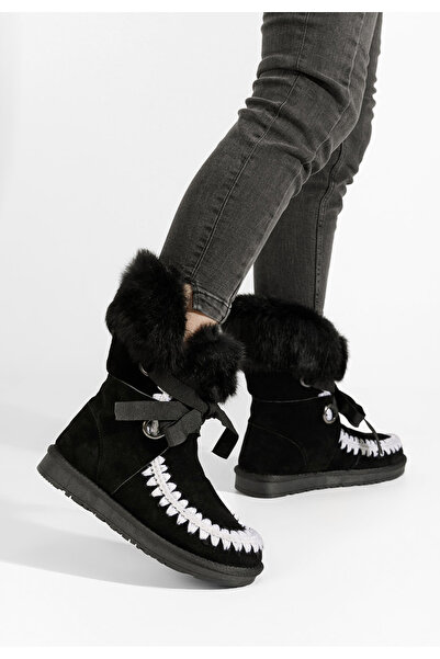 B T Shoes Černé dámské zimní boty Livanta