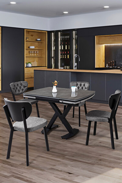 Eymense Kyoto 4 Sandalyeli Mutfak Masa Takımı