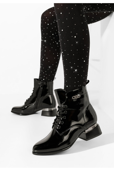 B T Shoes Γυναικεία μποτάκια Zakia Μαύρα