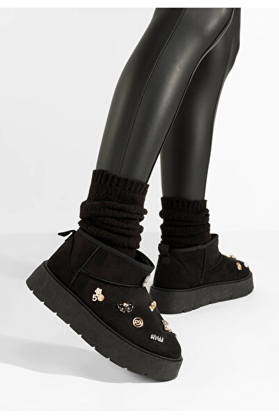 B T Shoes Cizme tip Ug Sanara negre