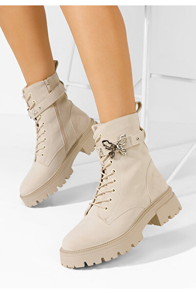 B T Shoes Barebria women's boots beige