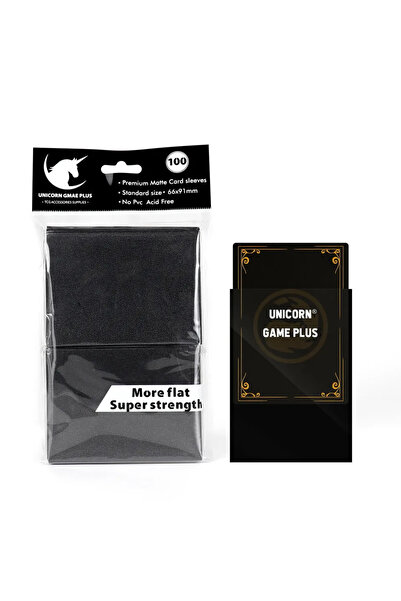 Choice9 Black 100PCS 66x91mm Matte Standard Size Card Sleeves TCG Trading Car...