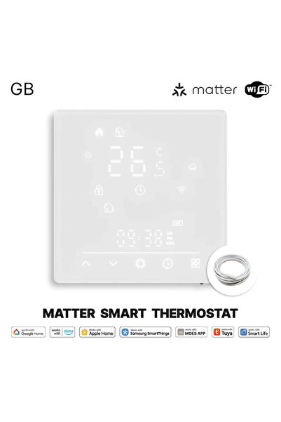 Choice1 ثيرموستات ذكي MOES Tuya Matter WiFi للتحكم في درجة الحرارة، مناسب لسخ...
