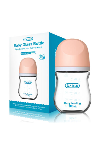 Choice1 زجاجة رضاعة للأطفال حديثي الولادة من دكتور إيسلا، لون وردي، سعة 160 م...