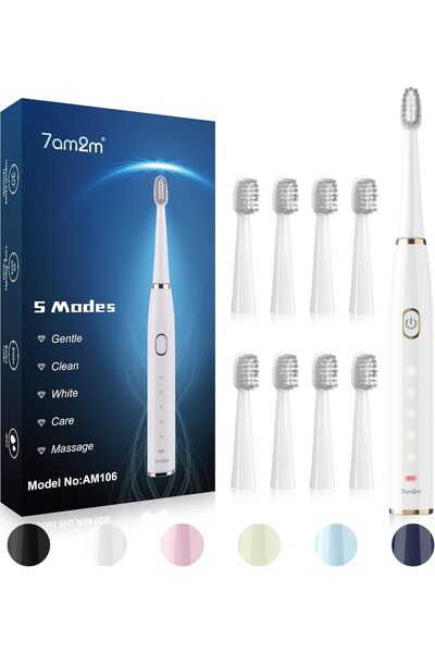 7am2m فرشاة أسنان كهربائية سونيك للبالغين والأطفال