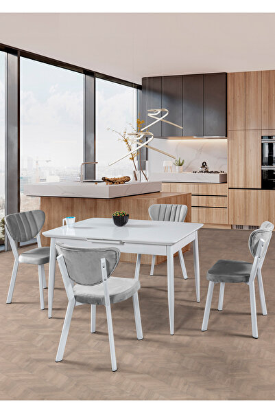 Eymense Düsseldorf 4 Sandalyeli Mutfak Masa Takımı