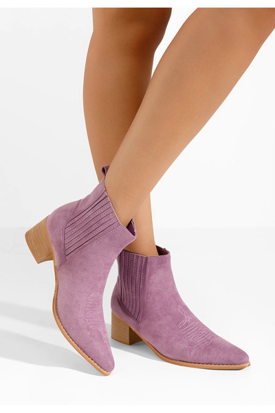 B T Shoes Μποτάκια με τακούνι Siania μωβ