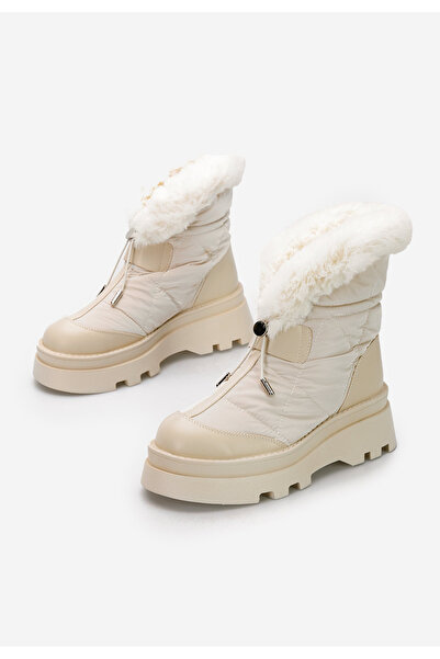 B T Shoes Γυναικείες Μπότες Χιονιού Denova μπεζ