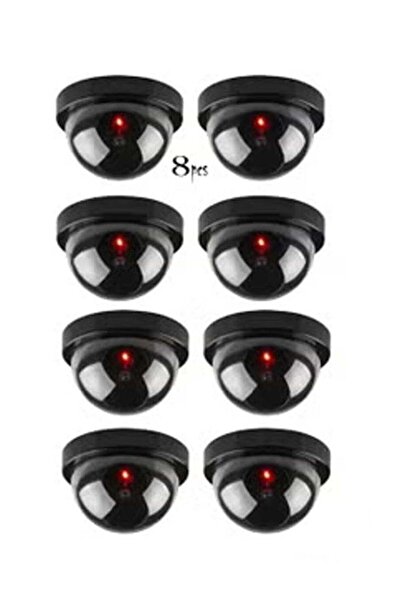 Generic Dummy Surveillance Camera with AA Batteries and Flashing Red Light (8 Pieces)