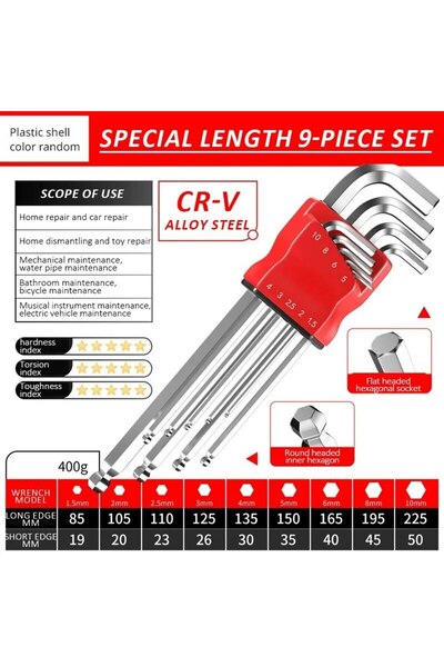 choice2 JP-1088 High-strength Hex Wrench Set, Kimihide Spanner, Hex-hex Screw...