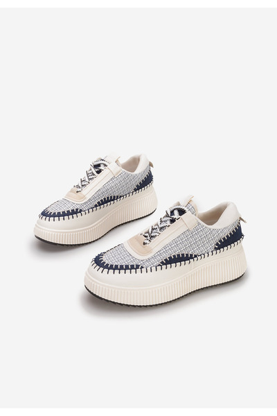 B T Shoes Šedé dámské tenisky na platformě Tenerife