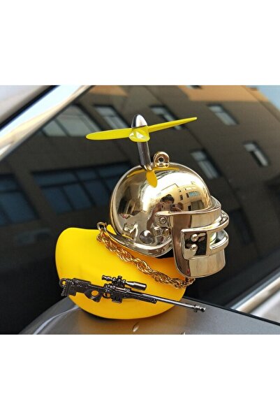 choice2 إكسسوارات سيارات بطة بروكن ويند الذهبية الرأس، بطة صفراء بخوذة، إكسسو...