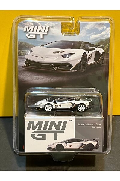 mini gt 1:64 Lamborghini Aventador SVJ 63 Bianco Asopo Chase Model – Beyaz Jantlı Nadir